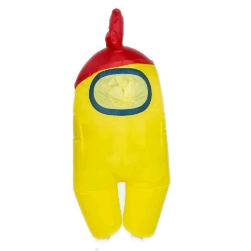 Yellow and Red Inflatable Chicken Costume